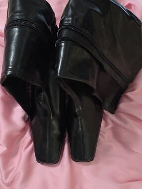 croft & barrow Black Over-the-Knee Square Toe Boots